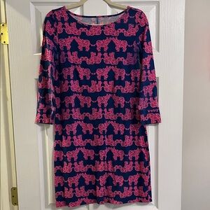 Lilly Pulitzer Pink and Blue Patterned Dress